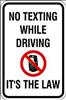 BRADY , D4007 NoTextingWhileDriving EG Bk/Rd/Wht 12X18