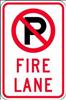 BRADY , D4015 No Prkng Pict Fire Lane EG Blk/Rd/Wht Al