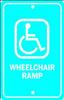 BRADY , D9792 Wheel Chair Ramp EG Wht/Blue Al 12x18