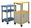 APPROVED VENDOR , Cart 3 Gray Shelves Putty Legs Electric