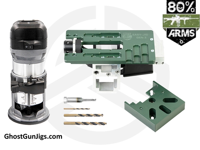 80 PERCENT ARMS EASY JIG GEN 3 MULTI-PLATFORM 80% LOWER RECEIVER ROUTER JIG PRO 80PA-40116, 40105-MP, Router BMG-61505 FST-1, Bits BMG-22000-3CBMG-DBKIT