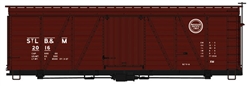 Accurail 1181 HO Fowler 36' Wood Boxcar Kit St. Louis Brownsville & Mexico #2016