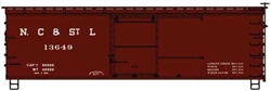 Accurail 1810 HO 36' Double-Sheathed Wood Boxcar Steel Roof Wood Ends Straight Underframe Nashville Chattanooga & St. Louis #13649