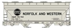 Accurail 2209 HO ACF 2-Bay Covered Hopper Kit Norfolk & Western #170754