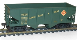 Accurail 2583 HO USRA 55-Ton 2-Bay Open Hopper Kit Toledo Peoria & Western #1649 Links East & West Slogan