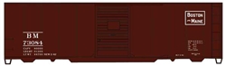 Accurail 3556 HO AAR 40' Single-Door Steel Boxcar Kit Boston & Maine 73084 Rectangular Logo