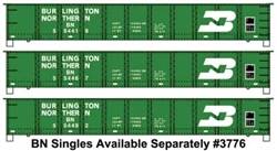 Accurail 37764 HO 50-Ton Offset-Side 2-Bay Hopper 3-Pack Kit Burlington Northern