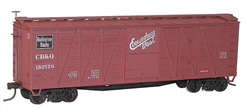 Accurail 41011 HO 40' Wood 8-Panel Outside-Braced Boxcar w/Wood Doors & Ends Kit Chicago Burlington & Quincy