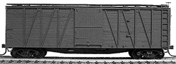 Accurail 4300 HO 40' Single-Sheathed Wood Boxcar w/Wood Doors & Steel Ends Kit Undecorated