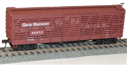 Accurail 47341 HO 40' Wood Stock Car Kit Great Northern #55672 112-47341
