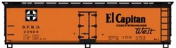 Accurail 48173 HO 40' Wood Reefer Kit Santa Fe 22809 El Capitan Slogan Map on Other Side 112-48173