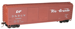 Accurail 52051 HO 50' Steel Double-Door Boxcar w/High Ladders & Roofwalk Kit Denver & Rio Grande Western #63684