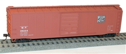 Accurail 5504 HO 50' Steel Boxcar w/8' Superior Doors Roofwalk High Ladders Brakewheel Kit Western Pacific