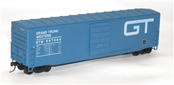 Accurail 5552 HO 50' Steel Boxcar w/8' Superior Doors No Roofwalk & Low Ladders Kit Grand Trunk Western