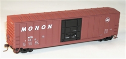 Accurail 56242 HO 50' Exterior-Post Plug-Door Boxcar Kit Monon #15012