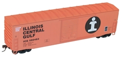 Accurail 5722 HO 50' Welded-Side Single-Door Boxcar Kit Illinois Central Gulf #590483 Orange balck Large Logo 112-5722