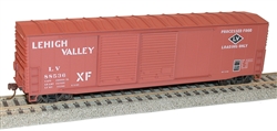 Accurail 5918 HO 50' Welded-Side Double-Door Boxcar Kit Lehigh Valley #85538 Boxcar Red Black Processed Food Service