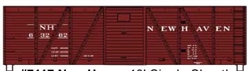 Accurail 7117 HO 40' 6-Panel Single-Sheathed Wood Boxcar w/ Steel Doors and Ends Kit New Haven 63262