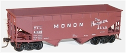 Accurail 7723 HO 50-Ton Offset-Side 2-Bay Hopper Kit Monon Boxcar Red Hoosier Line Slogan