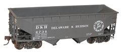 Accurail 7726 HO 50-Ton Offset-Side 2-Bay Hopper Kit Delaware & Hudson #6734 Bridge Line Logo