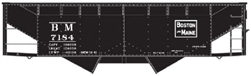 Accurail 7727 HO 50-Ton Offset-Side 2-Bay Hopper Kit Boston & Maine #7184 Black Rectangle Logo