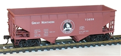 Accurail 7734 HO 50-Ton Offset-Side 2-Bay Hopper Kit Great Northern #73658 Large Rocky Logo 112-7734