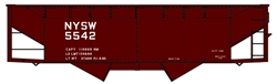 Accurail 7738 HO 50-Ton Offset-Side 2-Bay Hopper Kit New York Susquehanna & Western #5542