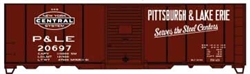 Accurail 81111 HO AAR 40' Single-Door Steel Boxcar 3-Pack Kit Pittsburgh & Lake Erie NYC Logo Steel Slogan