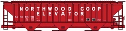 Accurail 81141 HO Pullman-Standard 4750 3-Bay Covered Hopper Kit Northwood Coop NAHX 476950