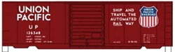 Accurail 81153 HO 40' PS-1 Steel Boxcar Kit Union Pacific 126348 Color Shield Automated Railway Slogan