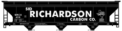 Accurail 81162 HO ACF 47' 3-Bay Center-Flow Covered Hopper Kit Sid Richardson SRCX 459 Billboard Lettering