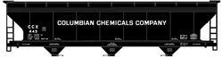 Accurail 81163 HO ACF 47' 3-Bay Center-Flow Covered Hopper Kit Columbian Chemicals CCX 445