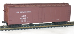 Accurail 8324 HO 40' Steel Reefer w/ Hinged Door Kit American Refrigerator Transit 136157 Boxcar Red Ice Service 112-8324