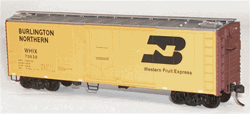 Accurail 8508 HO 40' Steel Reefer w/Plug Doors Kit Burlington Northern #70639 Boxcar Red