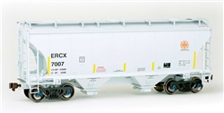 American Limited 2000 HO TrinityRail 3281 cf 2-Bay Covered Hopper Excel Railcar ERCX #7007