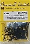 American Limited 8516 N Diaphragms Streamline Passenger Cars Black Pkg 6