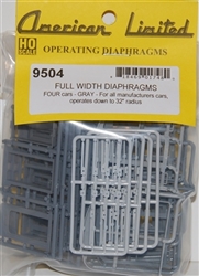 American Limited 9504 HO Operating Full-Width Diaphragms 4 Car Set