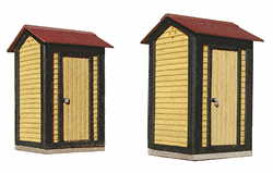 American Model Builders 167 HO ATSF Standard Yard Facilities LaserKit Single Stall Yard Closet Outhouse Pkg 2