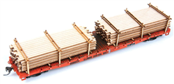 American Model Builders 201 HO Extended Lumber Loads Kit Fits GSC 53'6" Flatcars