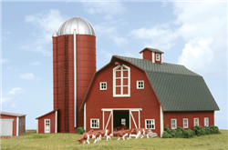 American Model Builders 630 N Country Barn w/Silo LASERkit Kit