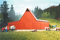 American Model Builders 711 HO Lineside Structures Kit Feeder & Livestock Barn Kit