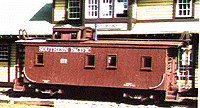 American Model Builders 853 HO Wood Caboose Kit Laser-Cut Wood Southern Pacific Class C-30-1