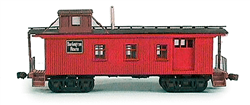 American Model Builders 858 HO Wood Caboose Kit Laser-Cut Wood Chicago Burlington & Quincy Class NE4 30' Sidedoor