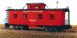 American Model Builders 859 HO Wood Caboose Kit Laser-Cut Wood Atlantic Coast Line Class M3