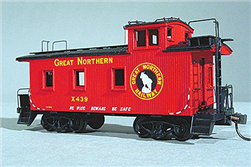 American Model Builders 861 HO Wood Caboose Kit Laser-Cut Wood Great Northern 25' Car