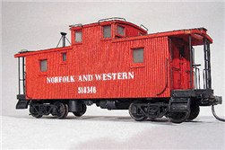 American Model Builders 864 HO N&W Class CF Caboose Laser-Cut Wood Kit Norfolk & Western Undecorated Kit Less Decals