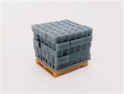 All Scale Miniatures 870919 HO Cinder Blocks Stack 5/