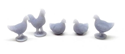 All Scale Miniatures 870999 HO Chickens pkg(5)