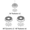 Athearn 11692 HO Fans Set 48" Early Pan Top (3)