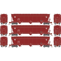 Athearn 12946 N ACF 4600 3-Bay Center Flow Hopper ATSF (3)